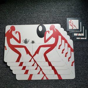 Retroneu Design Studio 225 Placemat & Coaster Set Retro Chic Made in Italy (2)